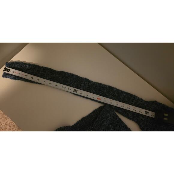 Hollister Womens M/L Open Knit Cardigan Blue Hooded Knitted Preppy Casual Y2K - Picture 7 of 8